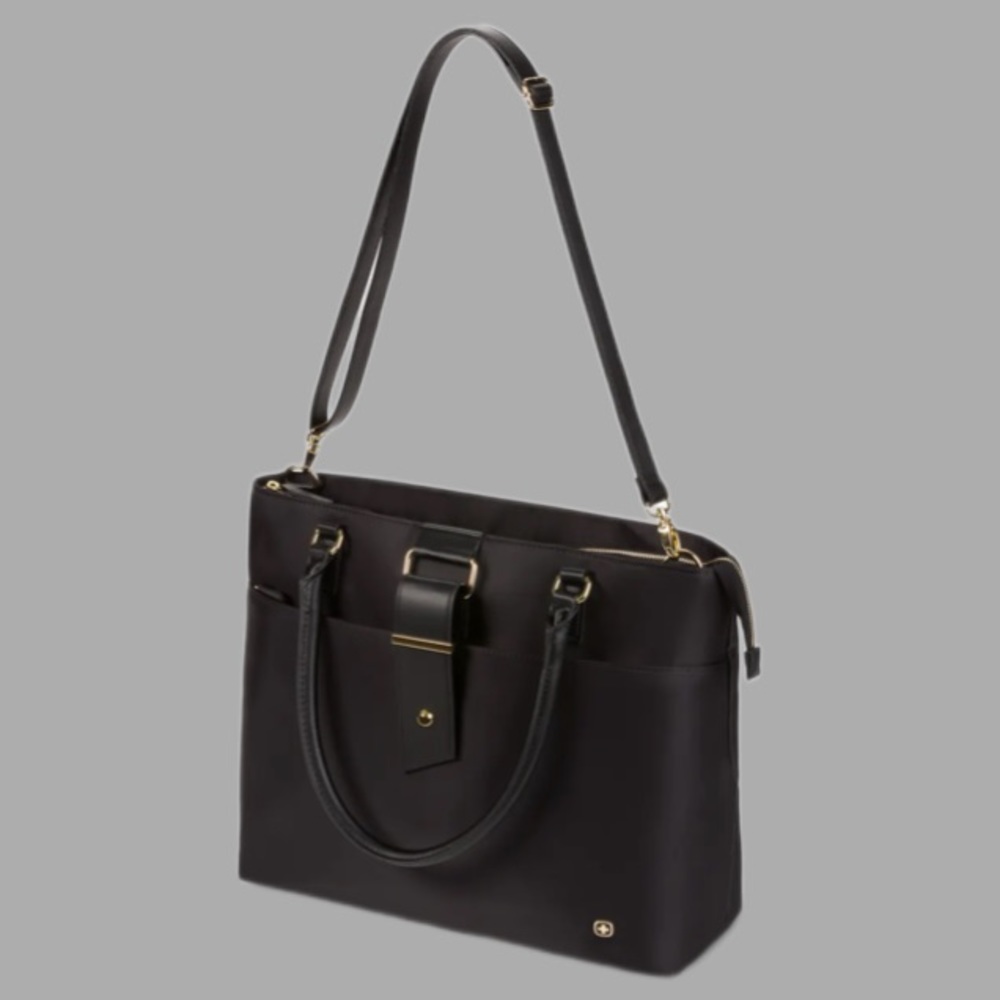 SwissGear Wenger Ana Laptop Travel Tote Black/Gold NWOT